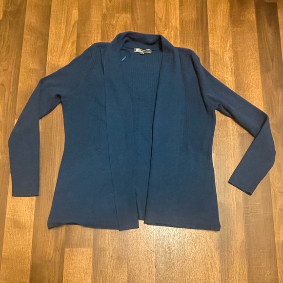 89th & Madison Blue Open Front Cardigan Sweater - Picture 5 of 7
